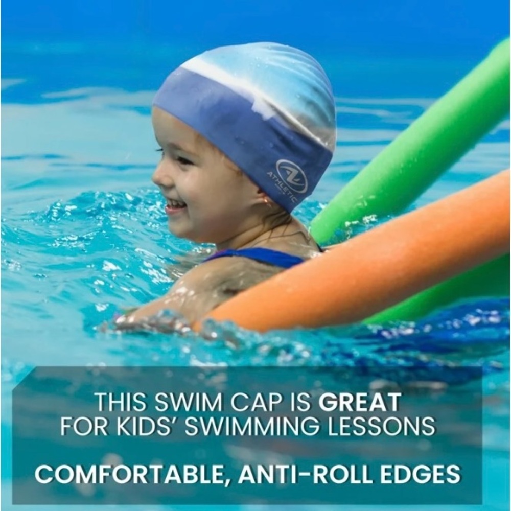 Athletic Works Kids Swim Cap Ages 6 & up